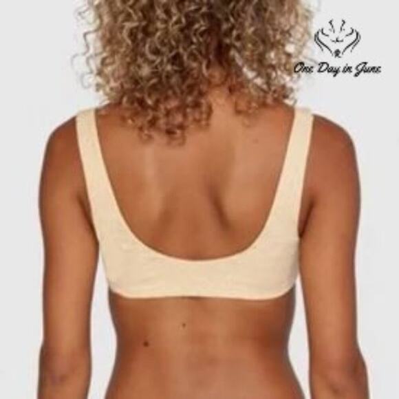 RVCA Run Wild Scoop Neck Bikini Top Size L - Picture 2 of 6